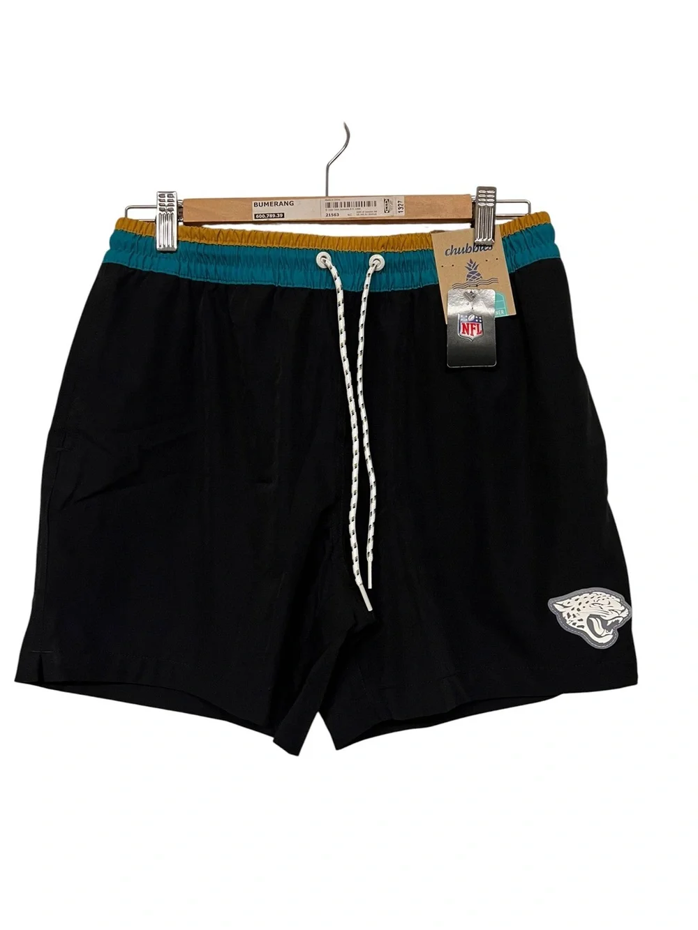 New chubbies Jacksonville‎ Jaguars Lined Swim Trunks Shorts 5.5”